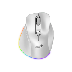 MOUSE GENIUS RGB RS2 ERGO 9000S PRO INALÁMBRICO CON RECEPTOR 2400 DPI 31030039400 BLANCO