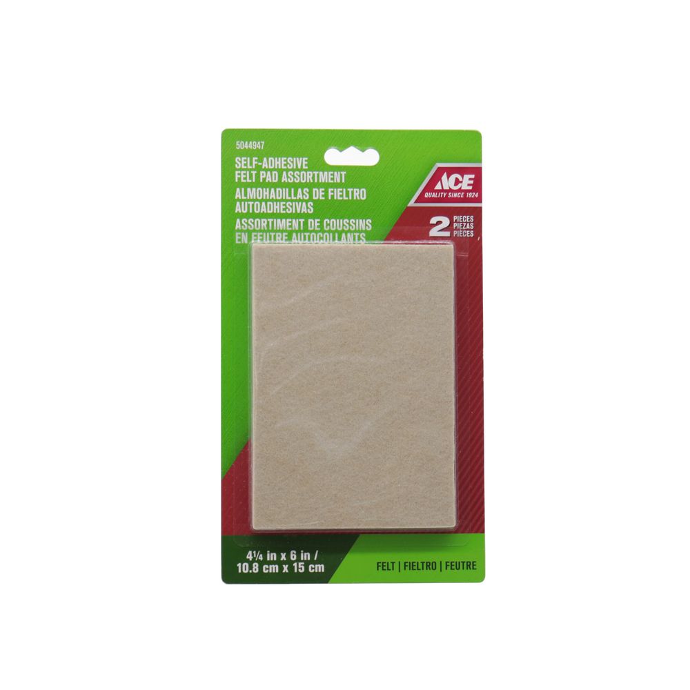 Antideslizante fieltro beige 4 1-2x6 pulg set 2 pzas