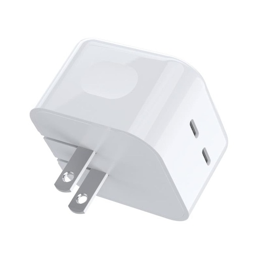 Cargador Rápido de Pared Doble Tipo C, 35W, blanco, Q5008-91