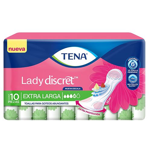 TENA LADY DISCRE EXTR LAR X10