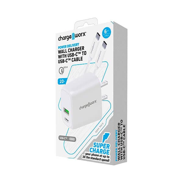 ChargeWorx Cargador USB Lightning blanco