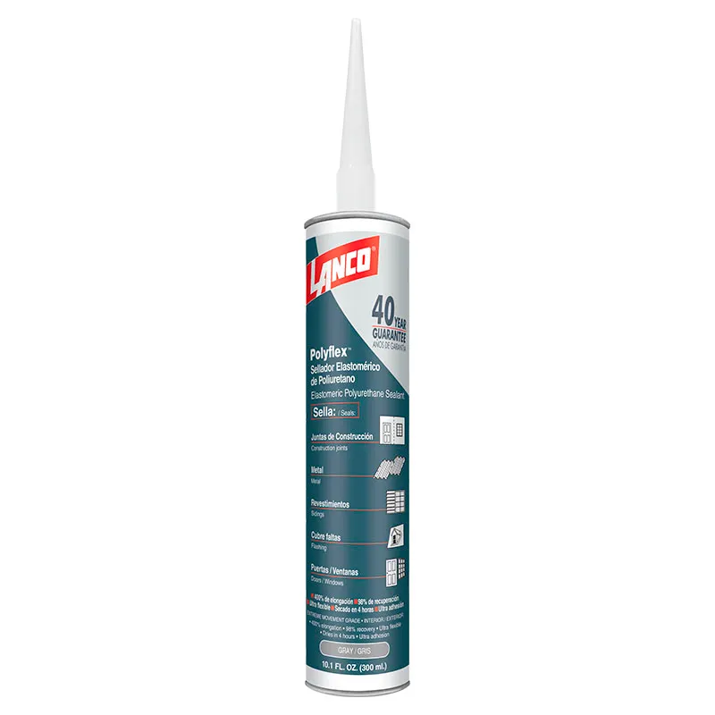 Sellador elastomérico poliuretano PolyFlex para juntas 300 ml aluminio