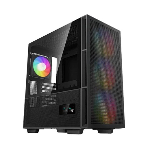 CASE GAMING DEEPCOOL CH560 DIGITAL MEDIA TORRE CON VIDRIO TEMPERADO EN EL LATERAL 3 VENTILADORES ARGB 140MM LATERAL HIBRIDO DOBL