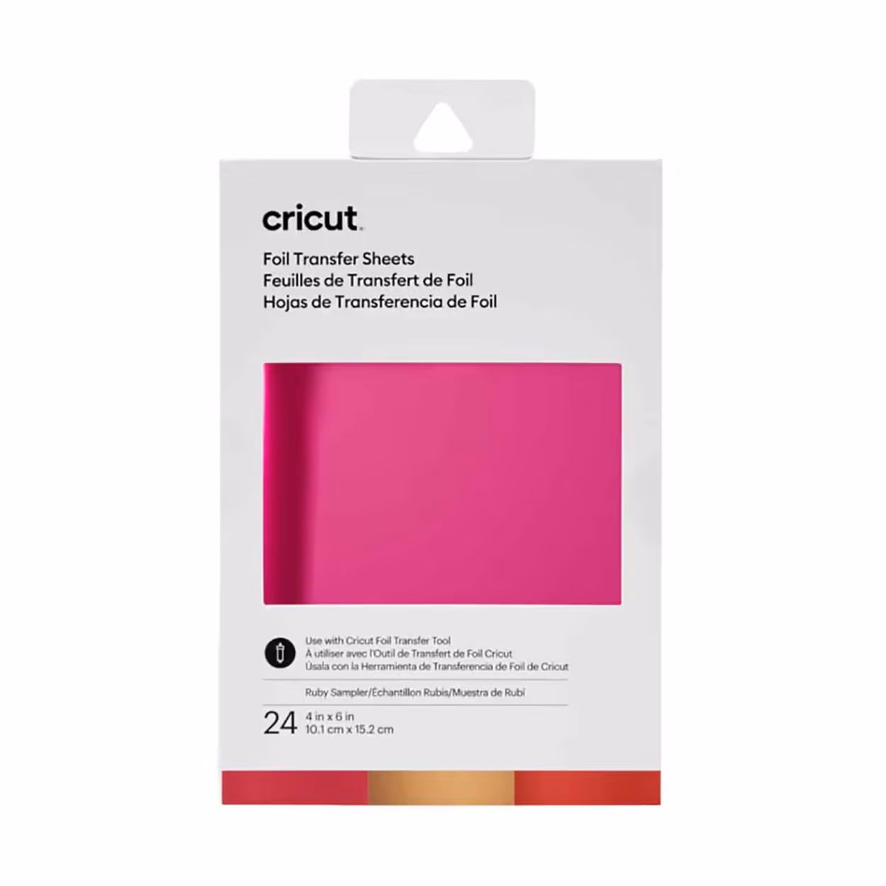 CRICUT HOJA DE TRANSFERENCIA FOIL SAMPLER – RUBY – 24 HOJAS