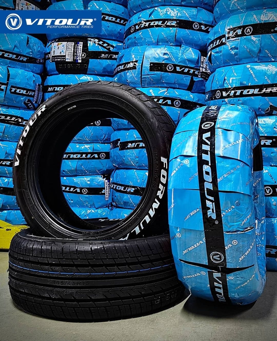 195/50R15 Vitour Formula Letra Blanca