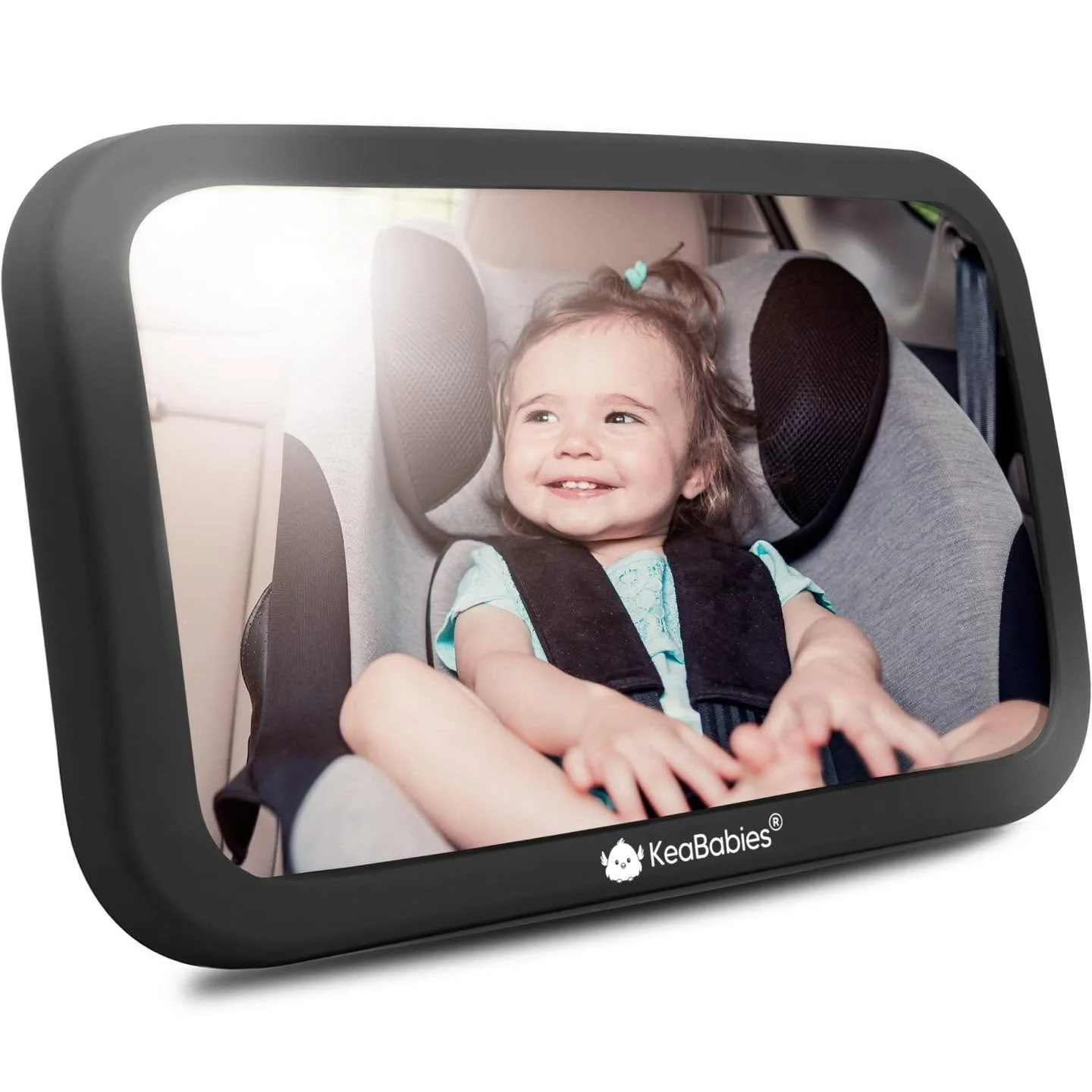 Espejo para ver a bebe en posición de reversa ajustable 360° grande Keababies!!!