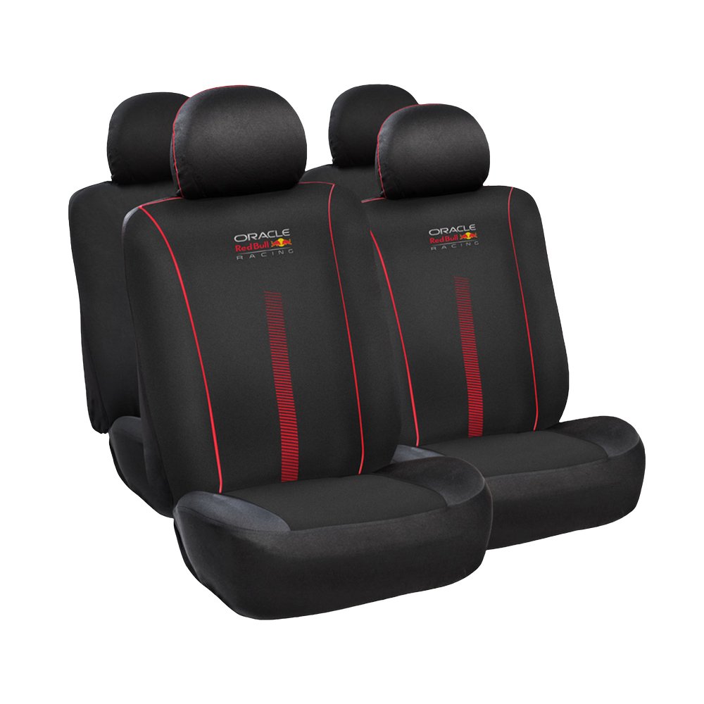 Forro para asiento de carro negro - rojo