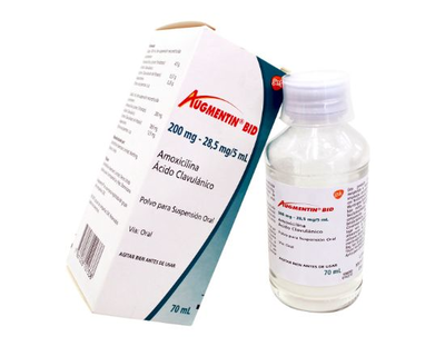 Augmentin BID 200, 28.5 mg/5 ml, polvo p
