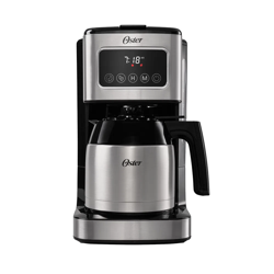 Cafetera Programable Oster® pantalla táctil jarra térmica de 8 tazas negro y acero inoxidable, BVSTDCSC4404