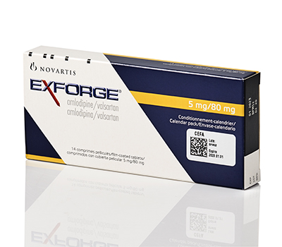 EXFORGE 5MG/80MG TABLETAS VIA ORAL X14