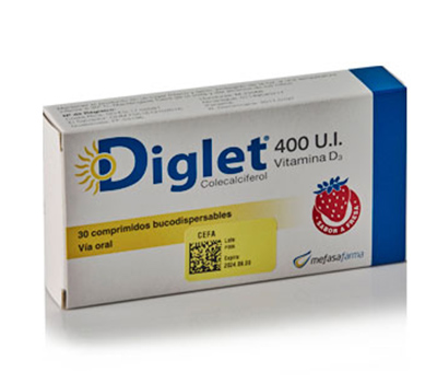 DIGLET 400 UI VITAMINA D COMPRIMIDOS VÍA ORAL