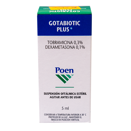 GOTABIOTIC PLUS 0.3% SUSPENSION OFTALMICA 5 ML