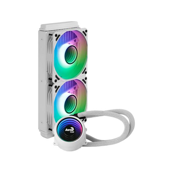 Enfriamiento Liquido Aerocool RGB Mirage L240 White AIO 240MM – Blanco