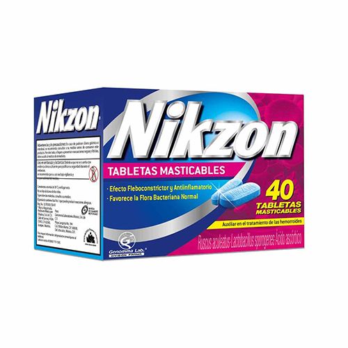 TABLETAS MASTICABLES NIKZON X 40