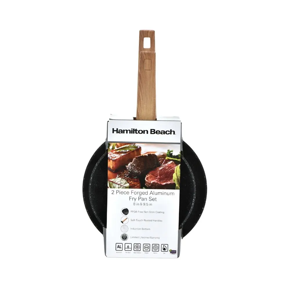 Juego de Sartenes Hamilton Beach 24 cm Aluminio 2 pzs Negro HBU47326