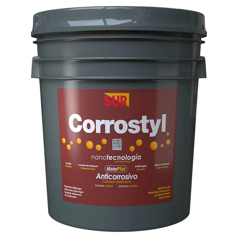 Anticorrosivo base látex Corrostyl verde óxido mate 5 gal SUR