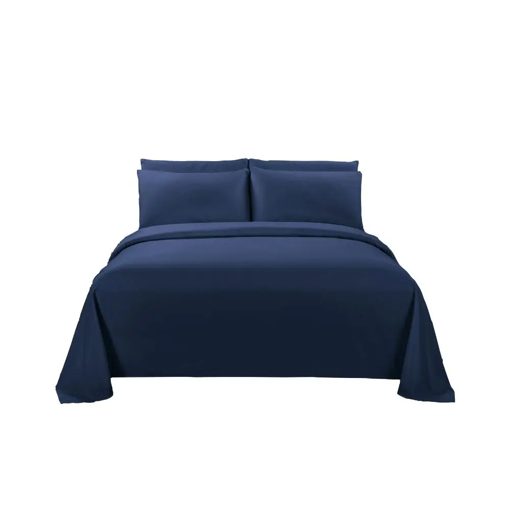 Set de sábana Quattro Twin Poliéster microfibra Azul QTTBSSMT03