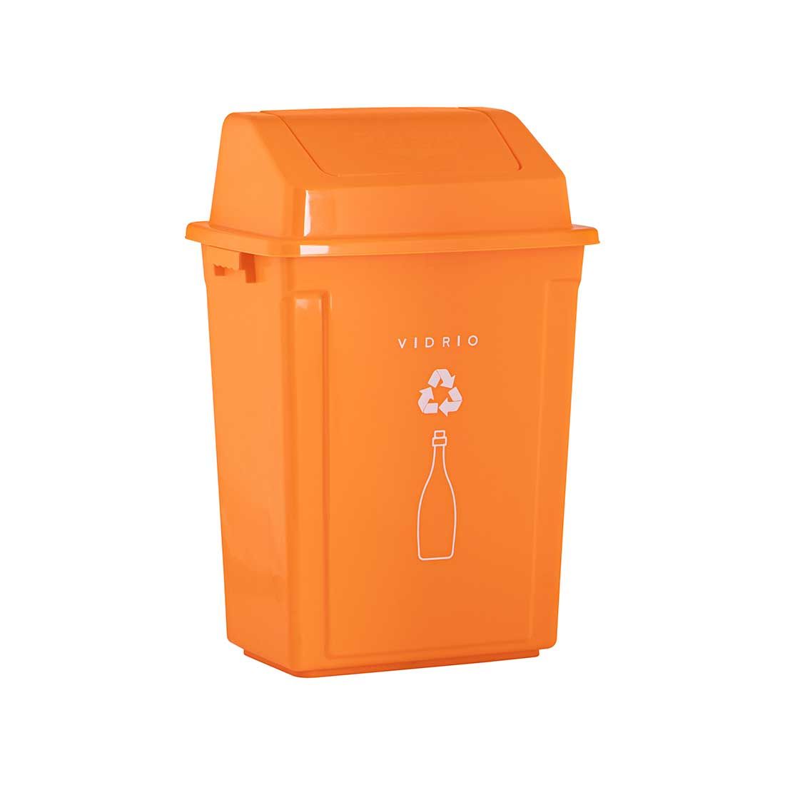 Basurero reciclaje vidrio 40lt