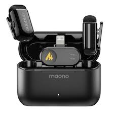 MICROFONO MAONO WM622 PB2 INALAMBRICO CON RECEPTOR LIGHTNING CON REDUCCION DE RUIDO NEGRO