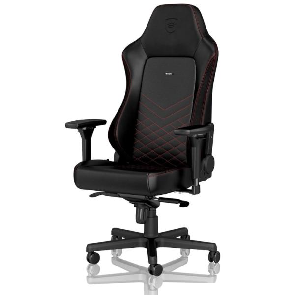 Silla Ergonómica Noblechairs Gaming Hero Cuero Sintético NBL-HRO-PU-BRD – Negro / Rojo
