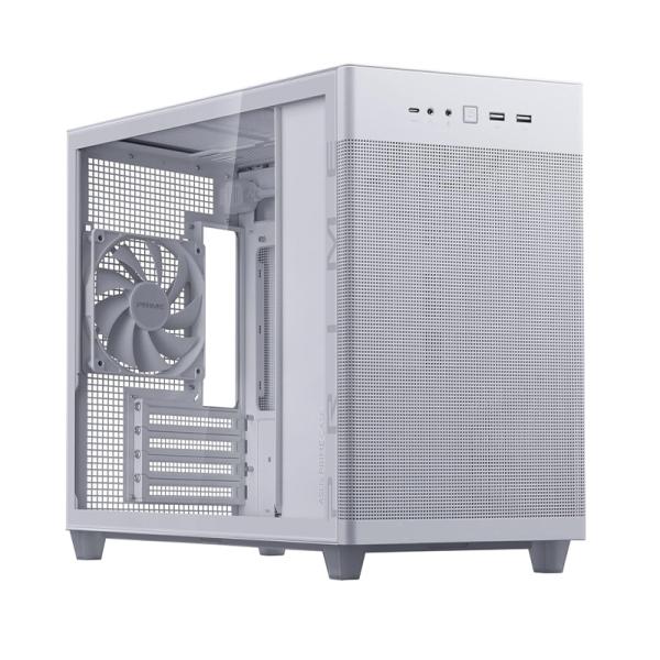 Case Asus Mini Tower Prime AP201 sin Ventilación Incluida con Malla Lateral y Frontal – Blanco