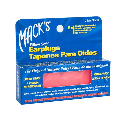 TAPON OIDO MACK´S SILICON ANARANJADO 2 PARES