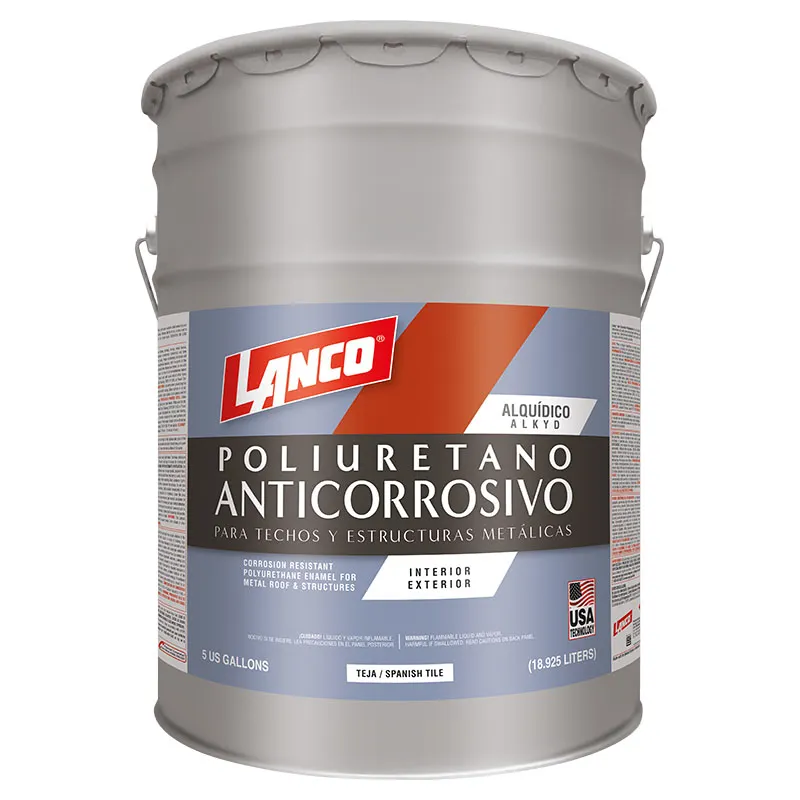 Anticorrosivo poliuretano teja 5 gal Lanco