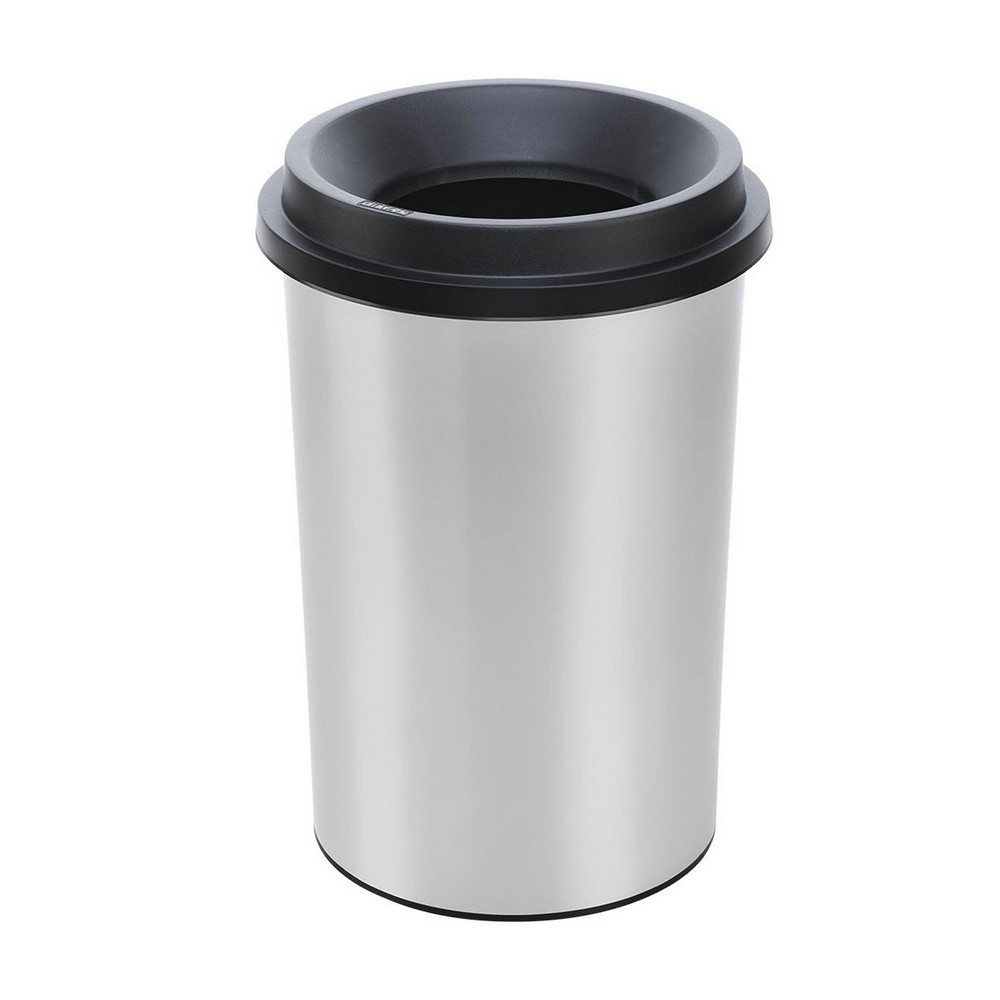 Basurero plastico metalizado tapa abierta