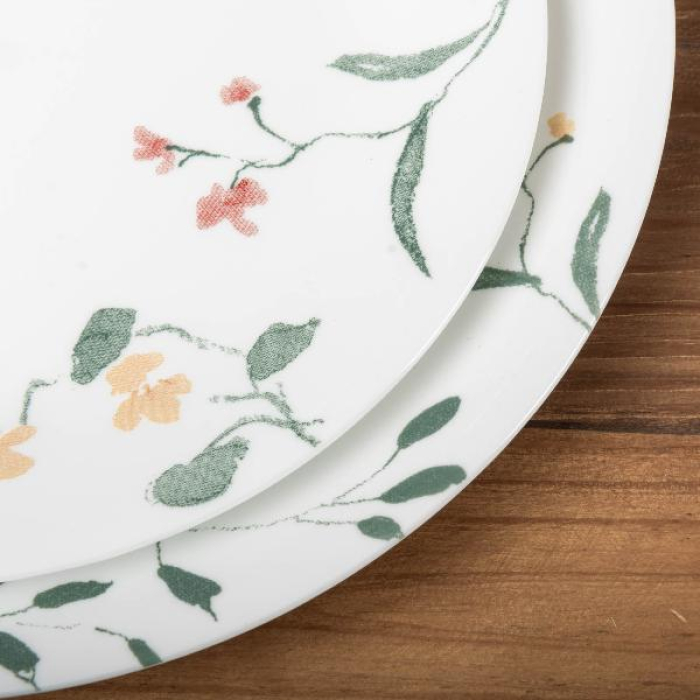 VAJILLA 12 PIEZAS REDONDA FLORES SILVESTRES CORELLE