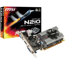 Tarjeta Gráfica MSI GF 210, 1GB GDDR3, Pcie 2.0 X16, DVI, D-Sub