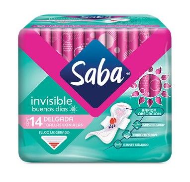 SABA INVISIBLE BUENOS DIAS C/ALAS X 14 ud