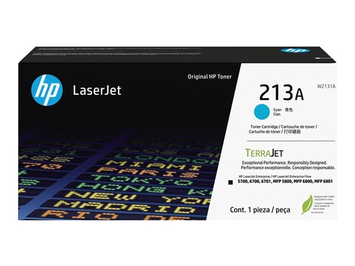 Cartucho de Tóner Cian HP LaserJet 213A W2131A
