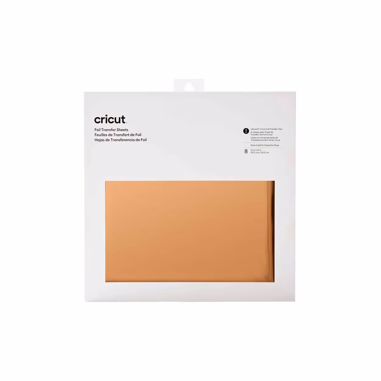 CRICUT HOJA DE TRANSFERENCIA FOIL – ROSE GOLD – 8 HOJAS