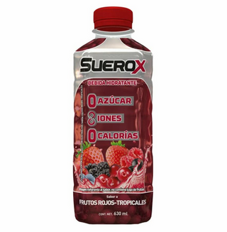 Suerox, bebida hidratante, sabor frutos rojos, 630 ml