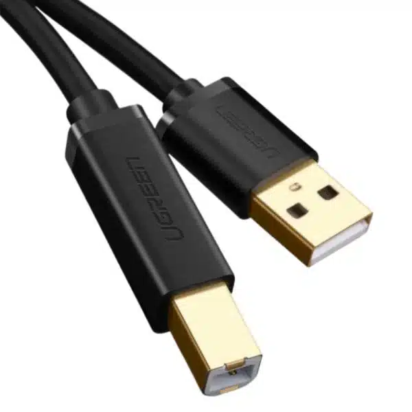 Cable Ugreen 2.0 AM a BM para Impresora 5M USB – Negro