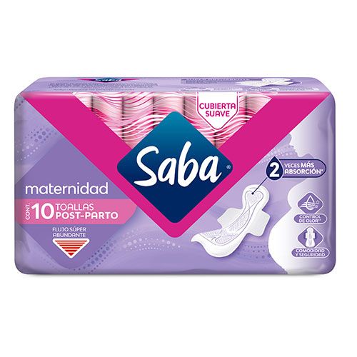 SABA TOALLAS DE MATERNIDAD X 10’S