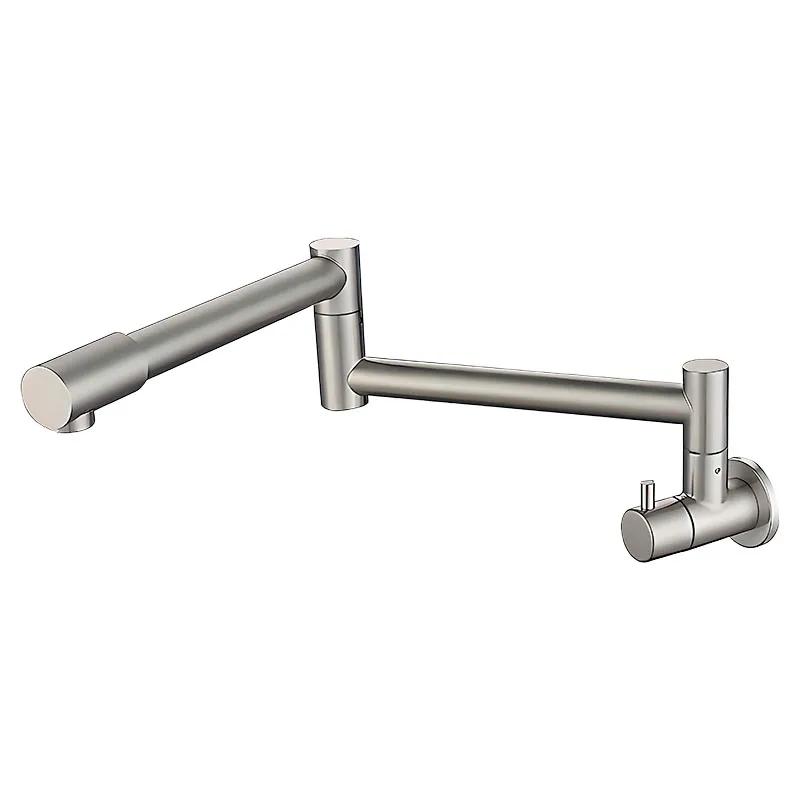 Grifo para cocina monomando cuello recto Barcelona níquel cepillado con manilla palanca