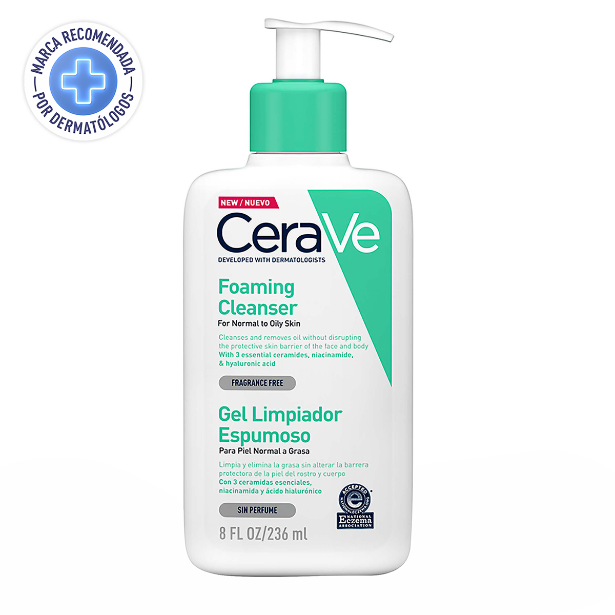 Cerave Limpiador Hidratante Espumoso Para Pieles Sensibles 236 ml