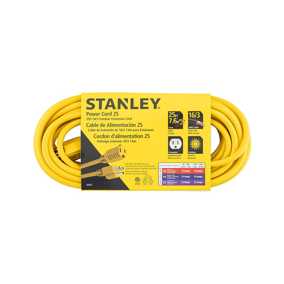 Extensión eléctrica Stanley 7.6m