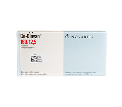 CO DIOVAN 160/12.5MG TABLETAS VIA ORAL X14