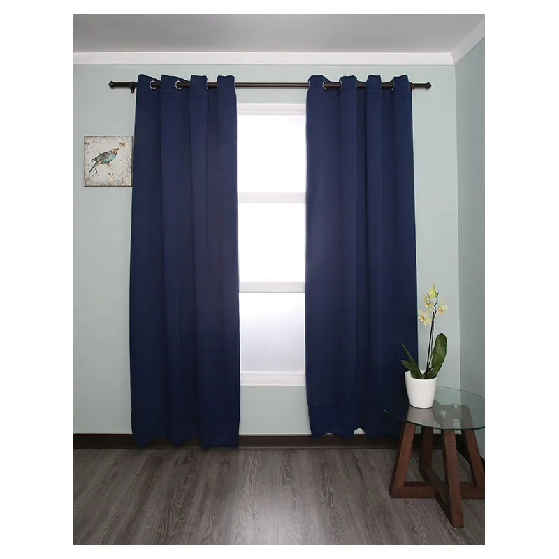 Cortina blackout liso azul 229 x 137 cm