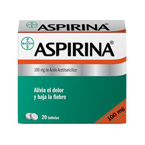 ASPIRINA NIÑO 100 MG X 20 TABS MASTICABLE