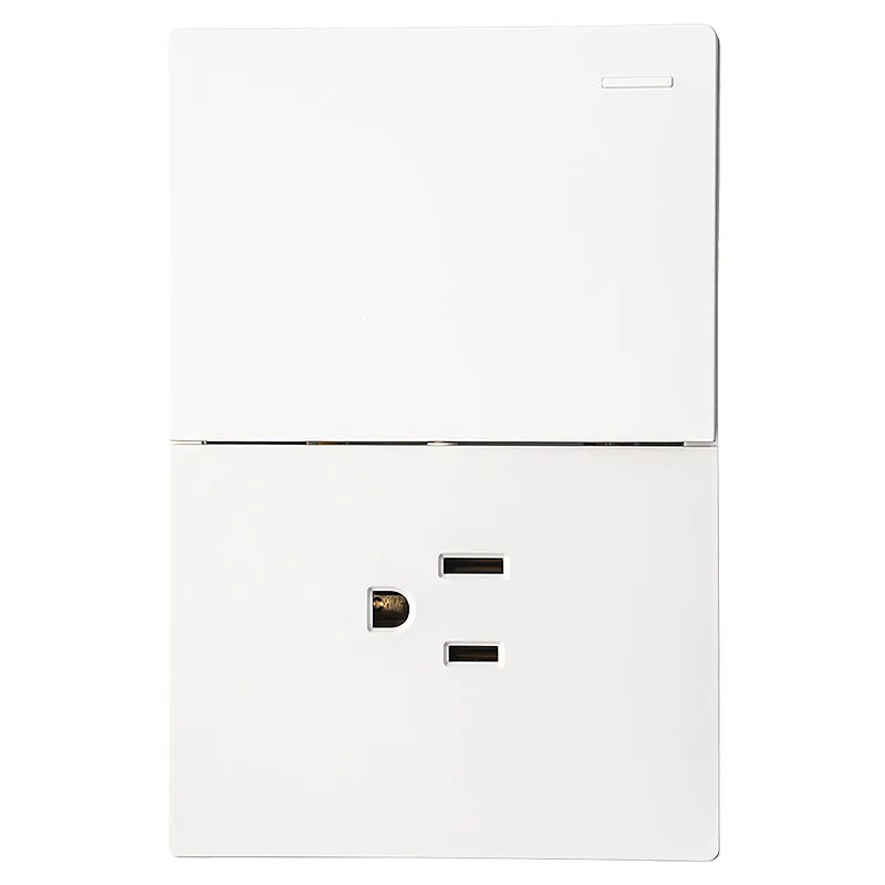 Interruptor con tomacorriente americano blanco Eagle Altiva 125 V Toma: 16 A / Apagador: 15 A