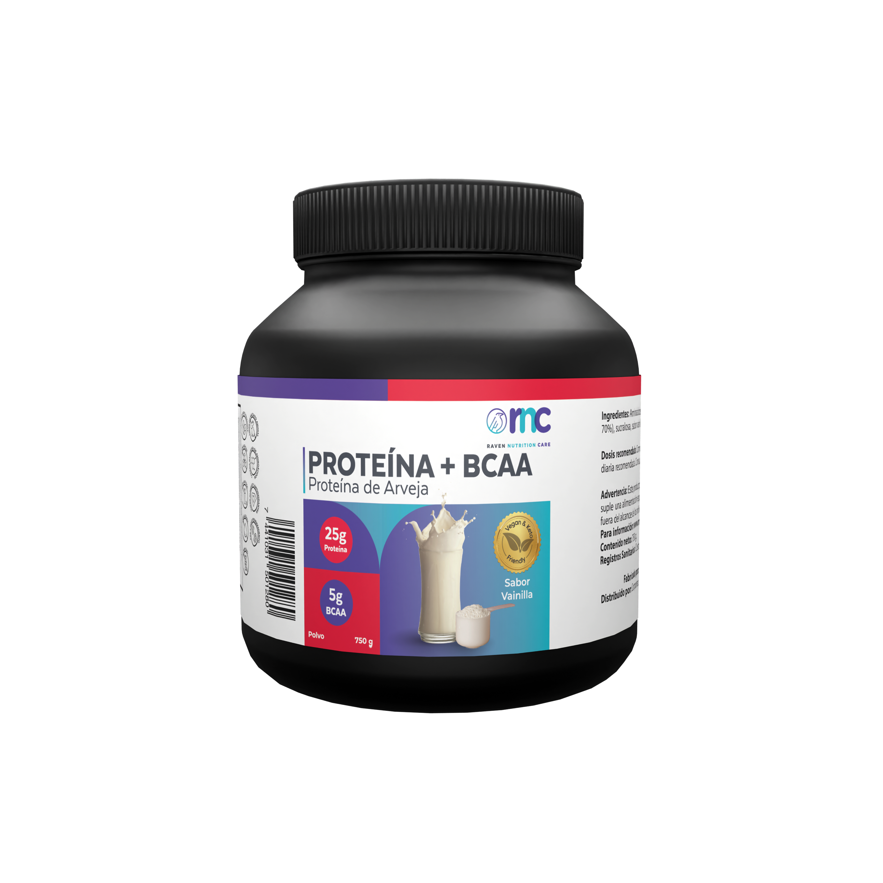 RNC SUPLEMENTO DE PROTEINA DE ARVEJAS CON BCAA SABOR VAINILLA