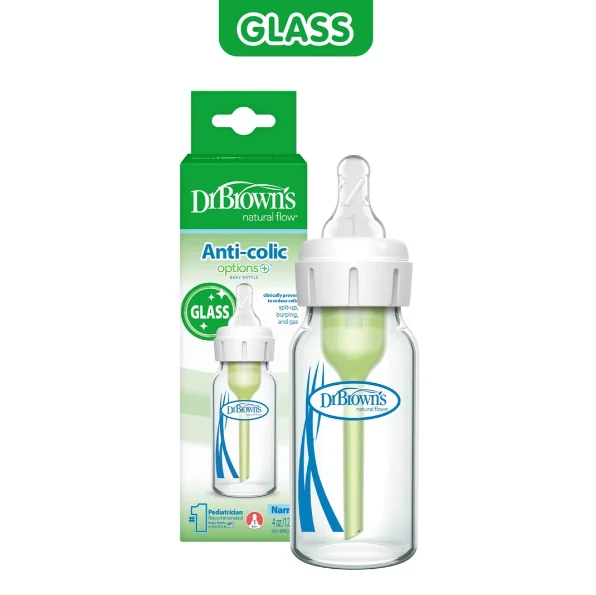 Chupón de Vidrio Options+ cuello Angosto 4oz DrBrowns