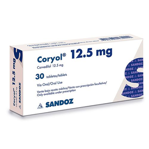 CORYOL 12.5 MG X 30 TABS