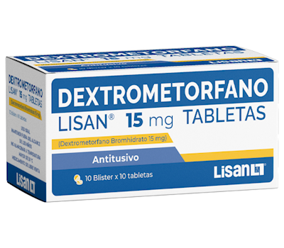 DEXTROMETORFANO LISAN 15 MG TAB 1 X 100