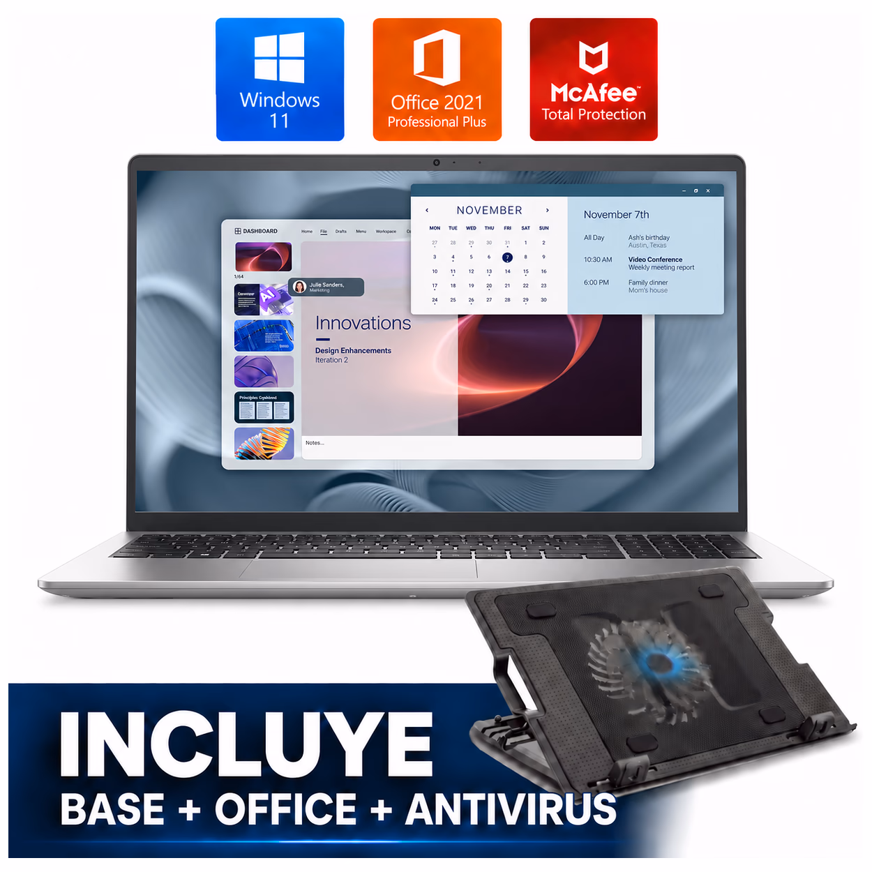COMBO LAPTOP DELL PRO 15 ESSENTIAL Ci7-1355U – 16GB – 512GB-SSD – 15.6″ – W11P