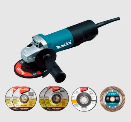 Esmeriladora angular 4-1/2" (115mm) 840w c/ discos MAKITA 9557HPG