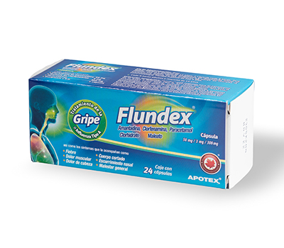 FLUNDEX 50mg/3mg/300mg 24 CÁPSULAS